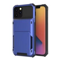 MORUDA Kaarthouder Hoesje voor iPhone 13 Pro Max - Wallet Card Slot Portemonnee Flip Cover Case - Blauw