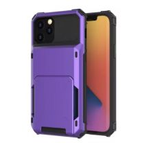 MORUDA Kaarthouder Hoesje voor iPhone 15 Pro Max - Wallet Card Slot Portemonnee Flip Cover Case - Paars