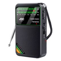 JOC TG77 Noodradio op Batterij - USD-C Herlaadbaar - FM AM SW Radio - Zwart