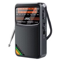 JOC TG66 Noodradio op Batterij - USD-C Herlaadbaar - FM AM SW Radio - Zwart