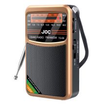 JOC TG66 Noodradio op Batterij - USD-C Herlaadbaar - FM AM SW Radio - Goud
