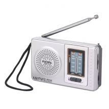 INDIN BC-R2048 Noodradio op Batterij - AM FM Radio Ontvanger - Zilver