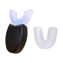 BALASHOV Sonische U-Type Tandenborstel met Extra Kop - Elektrisch 360° Siliconen Kop - Zwart