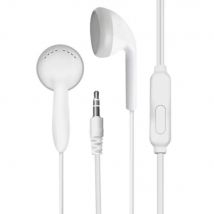 AEVYVKV Oordopjes met Microfoon en Controls - 3.5mm AUX Oortjes - 1,2m kabel - Bedrade Oortelefoon - Wit