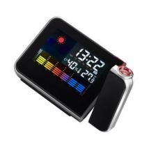 FangNymph Digitale Wekker met Projectie - Alarm Klok Temperatuur Hygrometer - Zwart