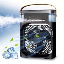RUDECK Draagbare Ventilator / Humidifier / Air Conditoner - Mini USB Luchtkoeler - Zwart