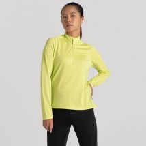 Craghoppers Womens Dynamic Pro Half Zip Long Sleeve T-Shirt (Key Lime)