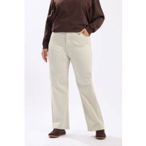 Yours Plus Size Cream Wide Leg Denim Jeans Size 28