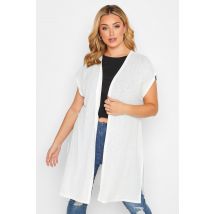 Curve White Short Sleeve Cardigan, Women's Curve & Plus Size, Yours