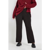 Yours Curve Black Pull On Ribbed Bootcut Stretch Trousers, Women's Curve & Plus Size, Yours