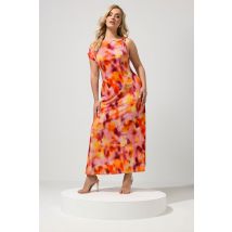 Yours London Plus Size Orange Blurred Abstract Buckle Detail Dress Size 22