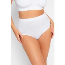 Yours Curve White Seamless Light Control High Waisted Full Briefs