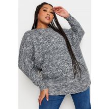 Yours Luxury Capsule Collection Yours Luxury Plus Size Grey Front Seam Detail Jumper Size 26-28