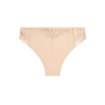 Yours Plus Size Nude Microfibre Lace Thong Size 18-20