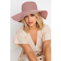 Pink Wide Brim Straw Hat