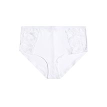 Yours Plus Size White Embroidered Full Briefs Size 22-24