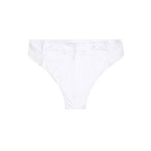 Yours Plus Size White Microfibre Lace Thong Size 38-40