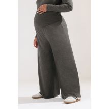 Bump It Up Maternity Plus Size Charcoal Grey Extra Wide Leg Trousers Size 24