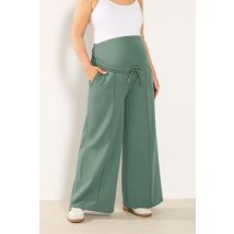 Bump It Up Maternity Plus Size Green Wide Leg Joggers Size 26-28