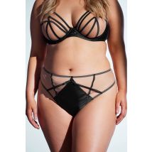 Playful Promises Ramona Illusion Strap Mesh High Waist Brief