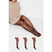 Yours 3 Pack Black 20 Denier Ladder Resist Tightssize 22-26