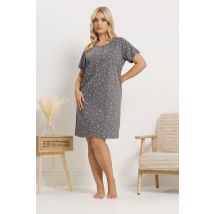 Yours Plus Size Grey Ditsy Floral Placket Nightdress Size 38-40