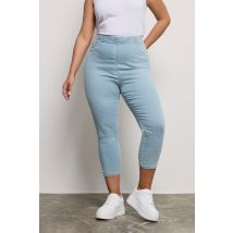 Yours Plus Size Light Blue Cropped Jenny Jeggings Size 34-36