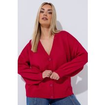 Limited Collection Plus Size Red Balloon Sleeve Knitted Cardigan Size 22-24
