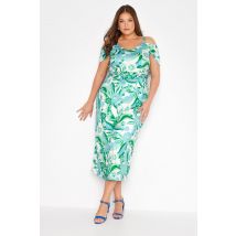 Yours London Curve Blue Retro Floral Maxi Dress, Women's Curve & Plus Size, Yours London