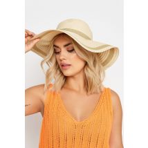 Cream Wide Brim Straw Hat