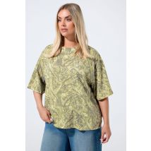 Limited Collection Plus Size Khaki Green Camo Print Tshirt Size 26-28