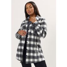 Yours Plus Size Black & White Check Shacket Size 38-40