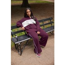 Yours Plus Size Burgundy Red 'Stockholm' Rugby Top Size 22-24