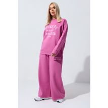 Limited Collection Plus Size Pink 'Après 98' Wide Leg Joggers Size 22-24