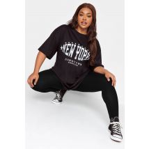 Yours Curve Black Tummy Control Soft Touch Stretch Leggings, Women's Curve & Plus Size, Yours