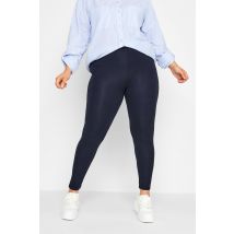 Yours For Good Recycled Curve Navy Blue Stretch Viscose Leggings, Women's Curve & Plus Size, Yours For Good
