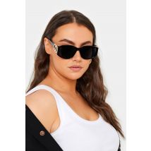 Black Circle Arm Detail Sunglasses