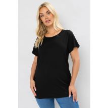 Yours Plus Size Black Basic Tshirt Size Regular > 12