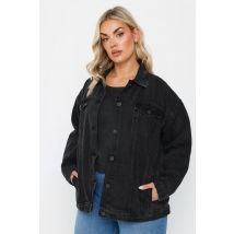 Yours Plus Size Black Oversized Jacket Size 14