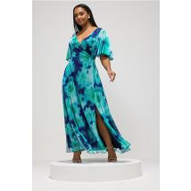 Yours London Plus Size Mint Green Blurred Abstract Mesh Dress Size 12