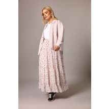 Limited Collection Plus Size Pink Polka Dot Chiffon Skirt Size 12