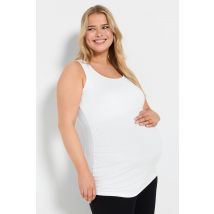 Bump It Up Maternity Curve White Bralette Support Vest Top