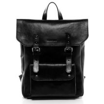 FEYNSINN Rucksack duenn Leder PHOENIX schwarz