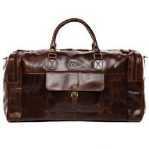 SID & VAIN Weekender Leder YALE braun Sporttasche Schuhfach