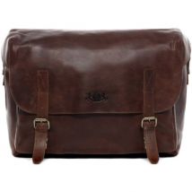 SID & VAIN Aktentasche Leder ETON braun 15" Businesstasche
