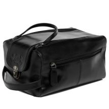 SID & VAIN Kulturtasche Leder BRISTOL schwarz Kulturbeutel