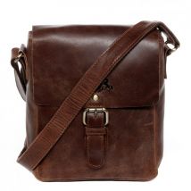 SID & VAIN Umhaengetasche Leder ORLANDO braun Messenger Bag