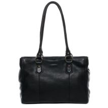 BACCINI Beuteltasche Leder NOELL schwarz Hobo Bag