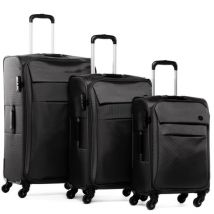 FERGÃ Kofferset 3-teilig Calais 3er Trolley-Set schwarz