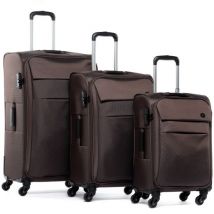 FERGÃ Kofferset 3-teilig Calais cafe 3er Trolley-Set Weichschale